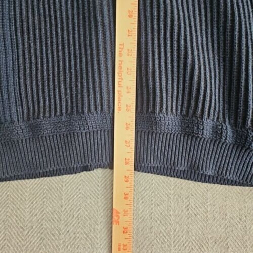 Calvin Klein Sweater Men's XL Cotton Full Zip Jacket Shoulder Patch BLUE - Picture 12 of 16